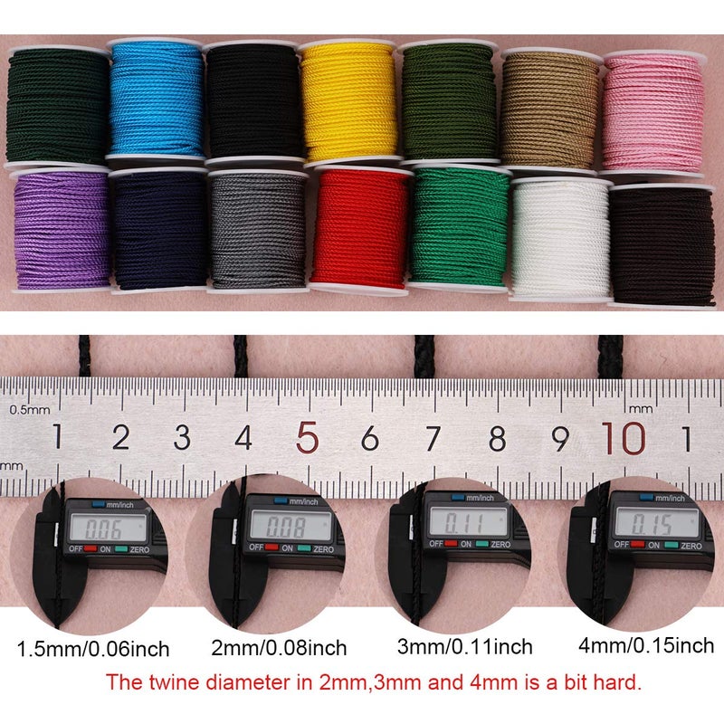 McFanBe Nylon Twine String Cord Thread for Beading Bracelets Jewelry Making DIY Crafts (2mm-95feet, Dark Green) - Image 5